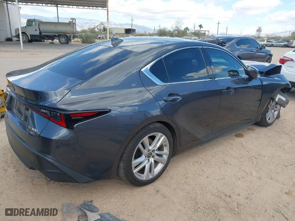 2021 Lexus IS with VIN JTHC81F21M5046836, listed as a IAAI auction lot 41746130 with 41,806 mi miles. Bid and sale history available at carsss.com. Image 4.