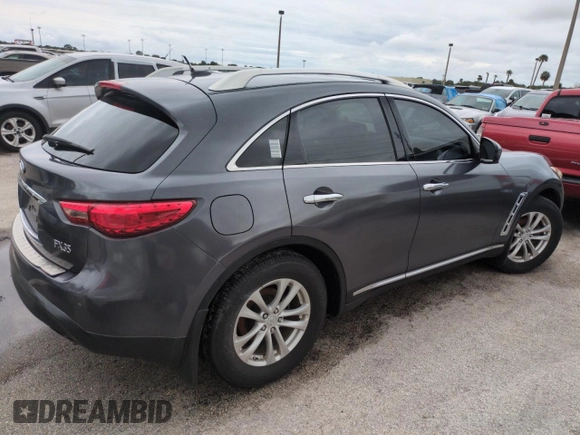 2012 Infiniti FX35 with VIN JN8AS1MU7CM120316, listed as a Copart auction lot 75073144 with 0 mi miles and Salvage Title. Bid and sale history available at carsss.com. Image 3.