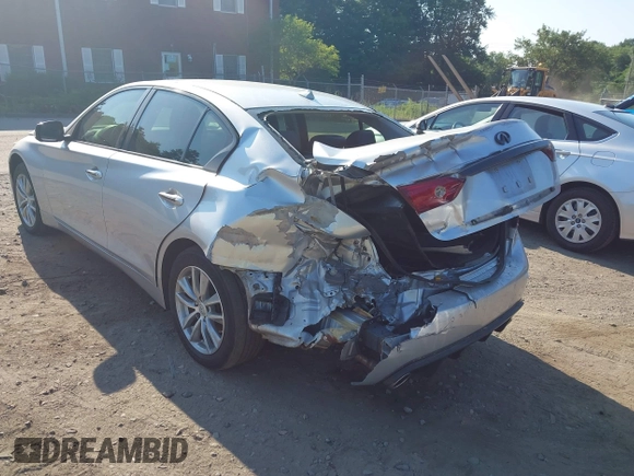 2014 Infiniti Q50 Premium with VIN JN1BV7AR4EM682593, listed as a IAAI auction lot 42581745 with 84,166 mi miles and . Bid and sale history available at DreamBid. Image 3.