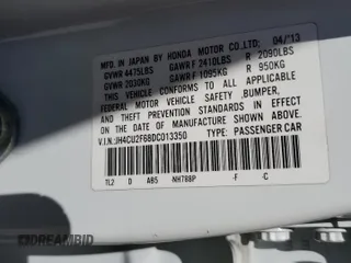 2013 Acura TSX Technology с VIN JH4CU2F68DC013350, выставлен на аукционе Copart как лот 48306785 с пробегом 240 018 миль миль и Списание • Salvage title. История ставок и продаж доступна на DreamBid. Изображение 14.
