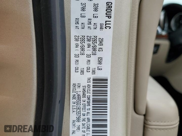2011 Jeep Grand Cherokee Limited z VIN 1J4RR5GG1BC557900, wystawiony jako Copart lot #57858005 z przebiegiem 117 360 mil mil oraz Czysty tytuł • Clean title. Historia ofert i sprzedaży dostępna na DreamBid. Obrazek 13.
