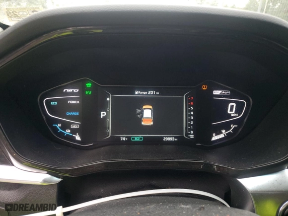 2021 Kia Niro Plug-In Hybrid EX with VIN KNDCD3LD5M5477694, listed as a Copart auction lot 72518084 with 29,893 mi miles and Salvage Title. Bid and sale history available at carsss.com. Image 9.