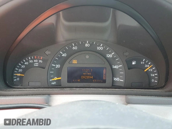 2003 Mercedes-Benz C 230 Kompressor with VIN WDBRF40J23F381503, listed as a Copart auction lot 45225075 with 92,894 mi miles and Clean Title. Bid and sale history available at DreamBid. Image 9.