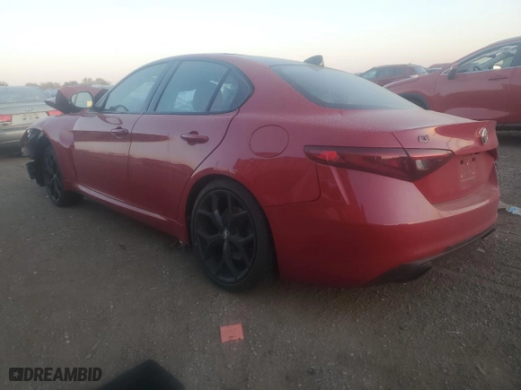 2020 Alfa Romeo Giulia Ti Sport with VIN ZARFANBN5L7629168, listed as a Copart auction lot 73591694 with 0 mi miles and Salvage Title. Bid and sale history available at carsss.com. Image 2.