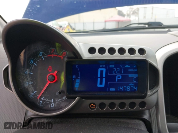 2013 Chevrolet Sonic LT with VIN 1G1JC6SB1D4171148, listed as a IAAI auction lot 41631280 with 147,874 mi miles. Bid and sale history available at carsss.com. Image 7.