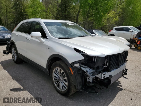 2024 Cadillac XT4 AWD Premium Luxury with VIN 1GYFZDR42RF162925, listed as a Copart auction lot 57039935 with 3,489 mi miles and Clean title. Bid and sale history available at DreamBid. Image 4.