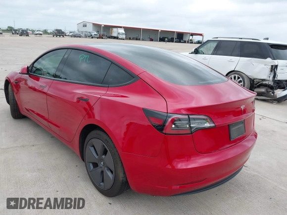 2023 Tesla Model 3 with VIN 5YJ3E1EA0PF455058, listed as a IAAI auction lot 42201618 with 31,147 mi miles and . Bid and sale history available at DreamBid. Image 3.