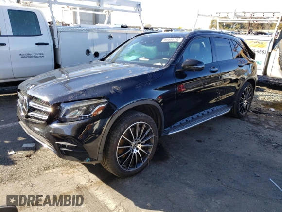 2019 Mercedes-Benz GLC with VIN WDC0G4JB0KV189123, listed as a Copart auction lot 69888192 with 26,539 mi miles. Bid and sale history available at carsss.com. Image 1.