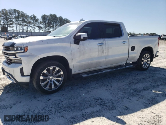 2019 Chevrolet Silverado 1500 High Country with VIN 1GCUYHEL9KZ239315, listed as a Copart auction lot 45550645 with 50,949 mi miles and Salvage Title. Bid and sale history available at carsss.com. Image 1.