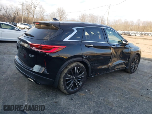 2021 Infiniti QX50 LUXE with VIN 3PCAJ5BB5MF100888, listed as a Copart auction lot 38772593 with 11,440 mi miles. Bid and sale history available at carsss.com. Image 3.