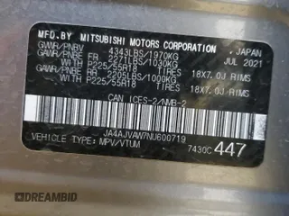 2022 Mitsubishi Outlander Sport SE с VIN JA4AJVAW7NU600719, выставлен на аукционе Copart как лот 49887145 с пробегом 34 291 миль миль и Чистый • Clean title. История ставок и продаж доступна на DreamBid. Изображение 14.