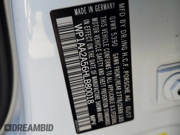 2017 Porsche Macan with VIN WP1AA2A56HLB80018, listed as a Copart auction lot 48799025 with 89,702 mi miles and Salvage Title. Bid and sale history available at DreamBid. Image 13.