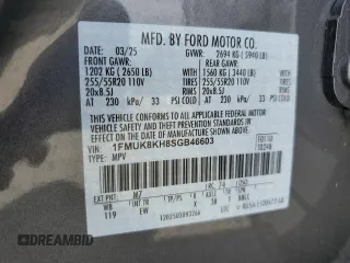 2025 Ford Explorer ST-Line with VIN 1FMUK8KH8SGB46603, listed as a Copart auction lot 63340675 with 2,213 mi miles and Salvage title. Bid and sale history available at DreamBid. Image 13.
