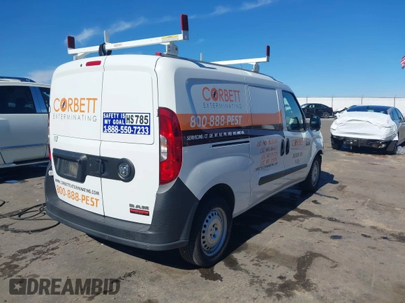 2020 Ram ProMaster City Cargo Van Tradesman with VIN ZFBHRFABXL6P57424, listed as a IAAI auction lot 41394026 with 121,503 mi miles. Bid and sale history available at carsss.com. Image 4.