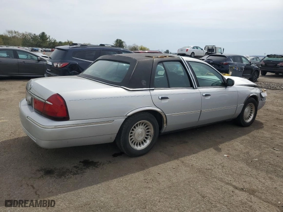 2002 Mercury Grand Marquis LS Premium with VIN 2MEFM75W42X665913, listed as a Copart auction lot 53554535 with 92,394 mi miles and Salvage Title. Bid and sale history available at carsss.com. Image 3.