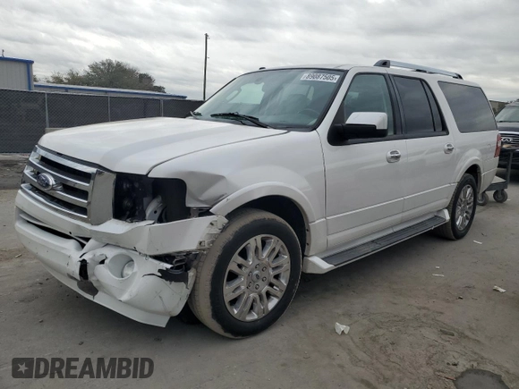 2014 Ford Expedition Max Limited z VIN 1FMJK1K52EEF61786, wystawiony jako Copart lot #89087505 z przebiegiem Nie podano mil oraz Szkoda całkowita • Salvage title. Historia ofert i sprzedaży dostępna na DreamBid. Obrazek 1.