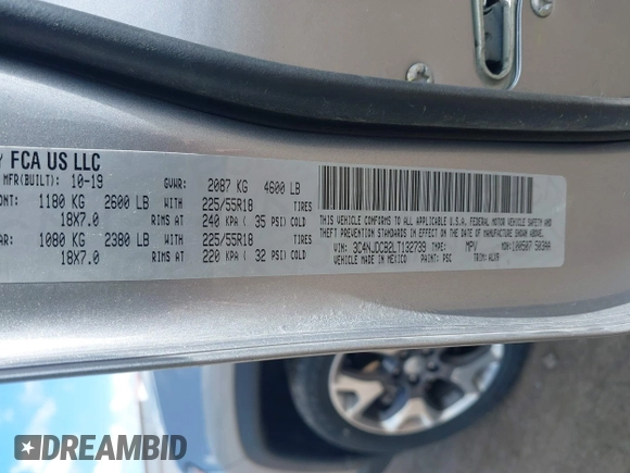 2020 Jeep Compass Limited с VIN 3C4NJDCB2LT132739, выставлен на аукционе IAAI как лот 42258279 с пробегом 111 430 миль миль и . История ставок и продаж доступна на DreamBid. Изображение 9.