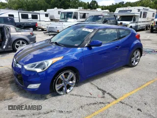 2012 Hyundai Veloster w/Red Int with VIN KMHTC6AD2CU048049, listed as a Copart auction lot 63796274 with 122,914 mi miles and Salvage title. Bid and sale history available at DreamBid. Image 1.