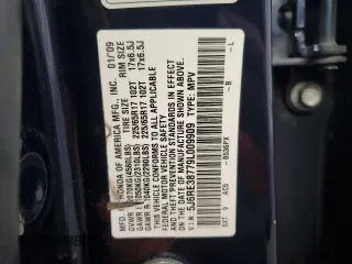2009 Honda CR-V EX-L with VIN 5J6RE38779L009909, listed as a Copart auction lot 54349825 with 142,693 mi miles and Salvage Title. Bid and sale history available at carsss.com. Image 13.