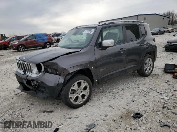 2018 Jeep Renegade Limited with VIN ZACCJBDB1JPG97532, listed as a Copart auction lot 52162345 with Not provided miles and Clean title. Bid and sale history available at DreamBid. Image 1.