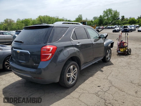 2017 Chevrolet Equinox Premier z VIN 2GNFLGEK5H6145209, wystawiony jako Copart lot #56056105 z przebiegiem Nie podano mil oraz Szkoda całkowita • Salvage title. Historia ofert i sprzedaży dostępna na DreamBid. Obrazek 3.