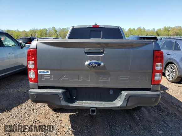 2021 Ford Ranger XL with VIN 1FTER1FH3MLD29200, listed as a Copart auction lot 54966495 with 38,096 mi miles and Salvage Title. Bid and sale history available at carsss.com. Image 6.