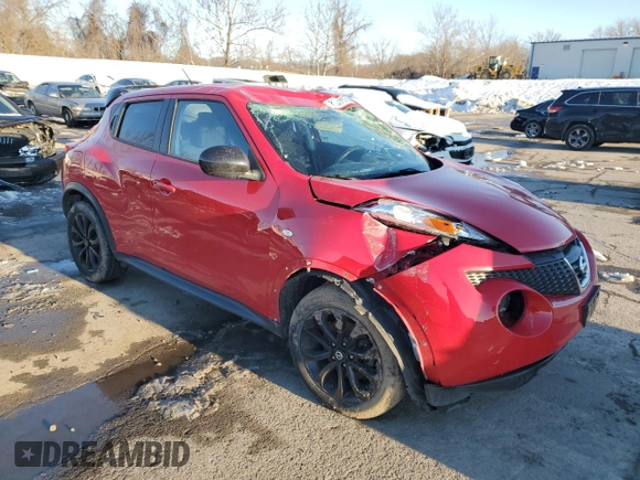2014 Nissan Juke S with VIN JN8AF5MR3ET358180, listed as a Copart auction lot 88247565 with Not Provided miles and Salvage Title. Bid and sale history available at DreamBid. Image 4.