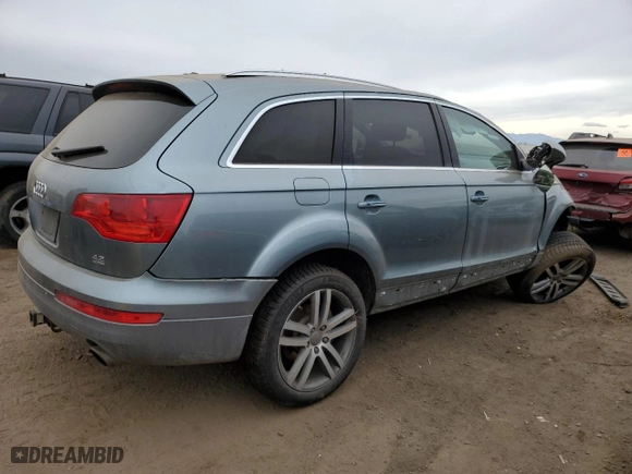 2007 Audi Q7 Premium with VIN WA1BV74L87D062766, listed as a Copart auction lot 82303474 with 0 mi miles and Salvage Title. Bid and sale history available at carsss.com. Image 3.