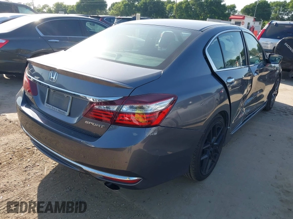 2017 Honda Accord Sport with VIN 1HGCR2F52HA042761, listed as a IAAI auction lot 42022822 with 130,638 mi miles and . Bid and sale history available at carsss.com. Image 4.