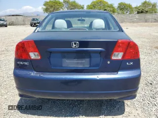 2004 Honda Civic LX with VIN 2HGES165X4H511954, listed as a Copart auction lot 56161185 with 184,496 mi miles and Salvage Title. Bid and sale history available at DreamBid. Image 6.