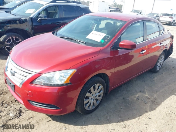 2014 Nissan Sentra SV with VIN 3N1AB7AP7EL663727, listed as a IAAI auction lot 41663513 with 162,308 mi miles. Bid and sale history available at carsss.com. Image 17.