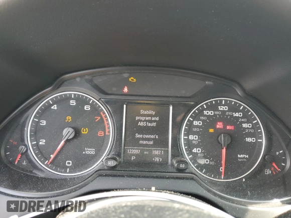 2012 Audi Q5 Premium Plus with VIN WA1LFAFPXCA105918, listed as a Copart auction lot 58535425 with 122,097 mi miles and Clean title. Bid and sale history available at DreamBid. Image 9.