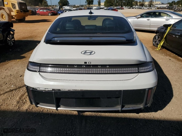 2023 Hyundai IONIQ 6 Limited with VIN KMHM54AA3PA047105, listed as a Copart auction lot 76927094 with 11024 miles and Salvage Title. Bid and sale history available at carsss.com. Image 6.
