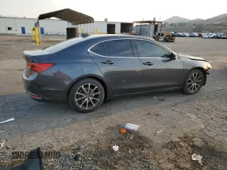 2015 Acura TLX V6 Advance with VIN 19UUB2F76FA025436, listed as a Copart auction lot 43164985 with 118,588 mi miles and Salvage Title. Bid and sale history available at carsss.com. Image 3.