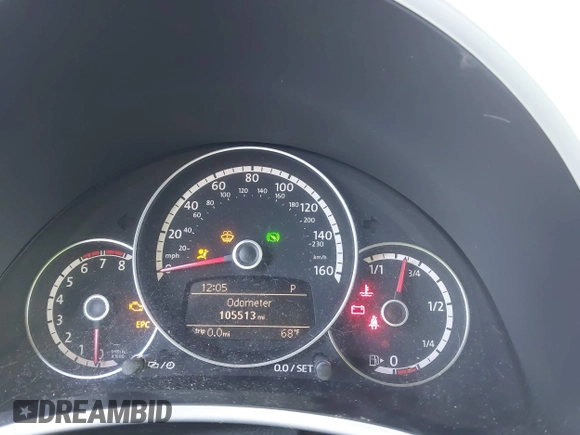 2013 Volkswagen Beetle 2.5L with VIN 3VW5P7AT0DM812482, listed as a IAAI auction lot 42103987 with 105,513 mi miles and . Bid and sale history available at DreamBid. Image 7.