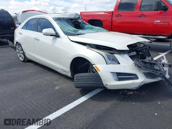 2013 Cadillac ATS Performance with VIN 1G6AC5S32D0145128, listed as a IAAI auction lot 41828380 with 117,321 mi miles and . Bid and sale history available at carsss.com. Image 1.