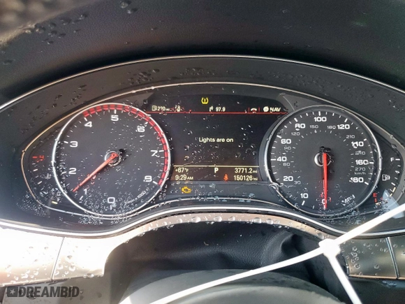 2012 Audi A7 3.0 Prestige with VIN WAU2GAFC6CN107070, listed as a Copart auction lot 53480315 with 150,126 mi miles and Salvage Title. Bid and sale history available at carsss.com. Image 9.