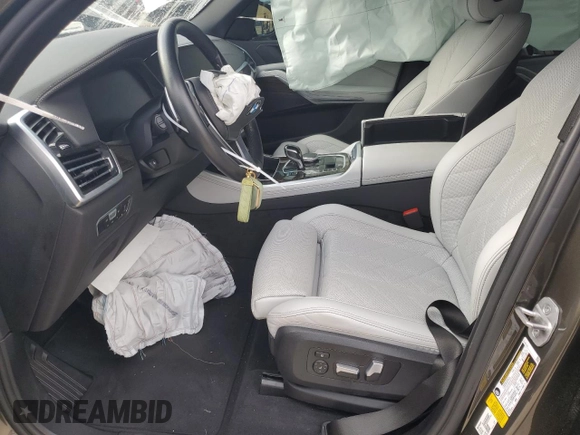 2023 BMW X5 sDrive40i with VIN 5UXCR4C07P9N73360, listed as a Copart auction lot 51128055 with Not provided miles and Salvage title. Bid and sale history available at DreamBid. Image 7.