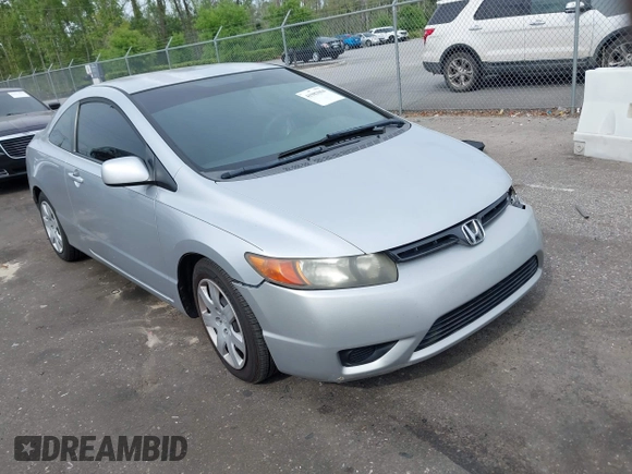 2007 Honda Civic Cpe LX with VIN 2HGFG12667H577166, listed as a IAAI auction lot 41983064 with 98,553 mi miles. Bid and sale history available at carsss.com. Image 1.