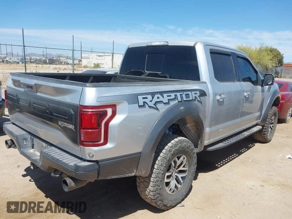 2017 Ford F-150 Raptor with VIN 1FTFW1RG1HFA74342, listed as a IAAI auction lot 42046612 with 139,618 mi miles and . Bid and sale history available at carsss.com. Image 4.