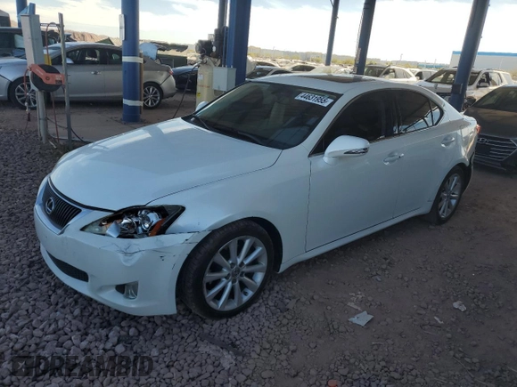 2010 Lexus IS 250 with VIN JTHBF5C20A2096136, listed as a Copart auction lot 44631955 with 118,006 mi miles and Salvage Title. Bid and sale history available at carsss.com. Image 1.