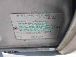 2003 Subaru Forester XS with VIN JF1SG65683H743327, listed as a IAAI auction lot 42051742 with 1 mi miles. Bid and sale history available at carsss.com. Image 9.
