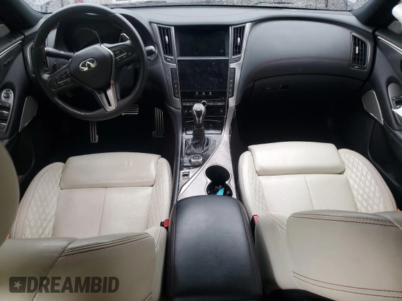 2020 Infiniti Q50 Red Sport 400 with VIN JN1FV7AR0LM660251, listed as a Copart auction lot 72771624 with 39,974 mi miles and Salvage Title. Bid and sale history available at carsss.com. Image 8.