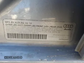 2010 Audi A4 2.0T Prestige with VIN WAUKFAFL6AN047811, listed as a Copart auction lot 89069815 with 129,771 mi miles and Salvage Title. Bid and sale history available at carsss.com. Image 14.