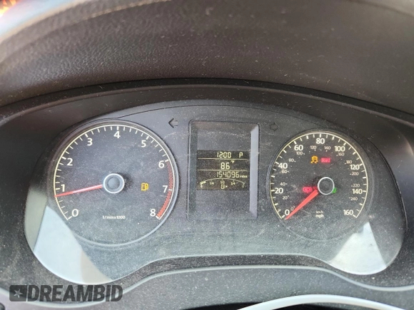 2011 Volkswagen Jetta SE with VIN 3VWDZ7AJ8BM320218, listed as a Copart auction lot 58357675 with 154,096 mi miles and Salvage title. Bid and sale history available at DreamBid. Image 9.
