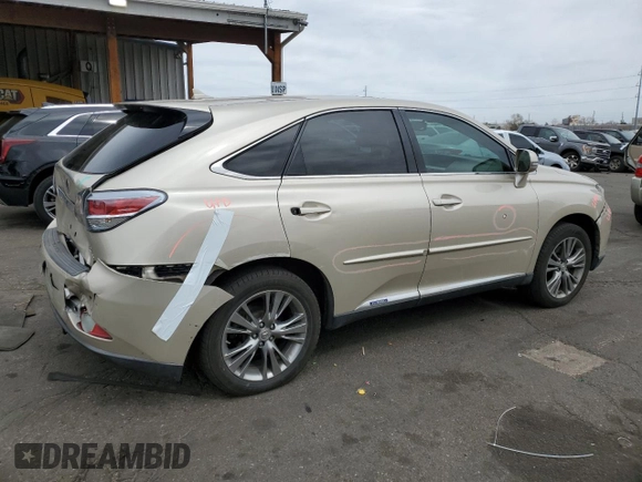 2013 Lexus RX 450h with VIN JTJZB1BA3D2008890, listed as a Copart auction lot 49958315 with 201,231 mi miles and Salvage title. Bid and sale history available at DreamBid. Image 3.