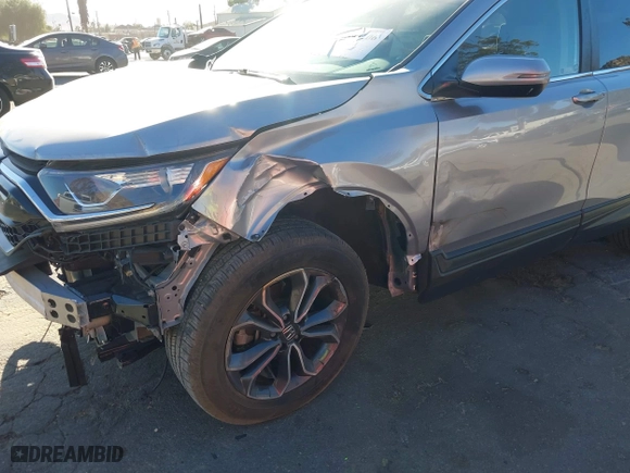 2021 Honda CR-V EX with VIN 2HKRW1H56MH420768, listed as a IAAI auction lot 41398106 with 27,188 mi miles. Bid and sale history available at carsss.com. Image 6.
