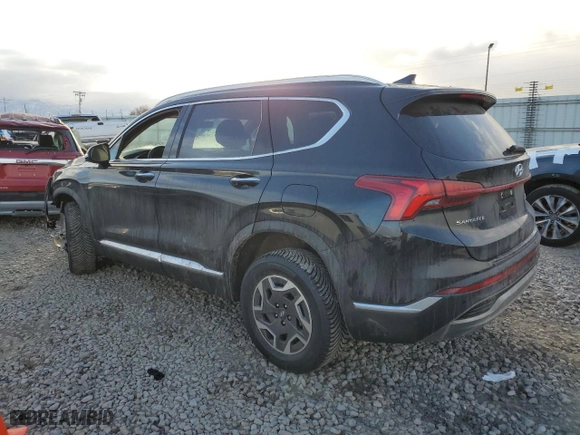 2023 Hyundai Santa Fe Hybrid Blue with VIN 5NMS2DA15PH015458, listed as a Copart auction lot 83089674 with 0 mi miles and Salvage Title. Bid and sale history available at carsss.com. Image 2.