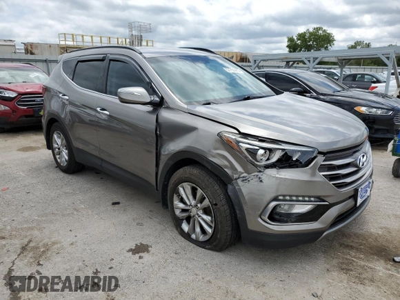 2017 Hyundai Santa Fe 2.0T with VIN 5XYZUDLA9HG437458, listed as a Copart auction lot 57751415 with 117,469 mi miles and Salvage title. Bid and sale history available at DreamBid. Image 4.