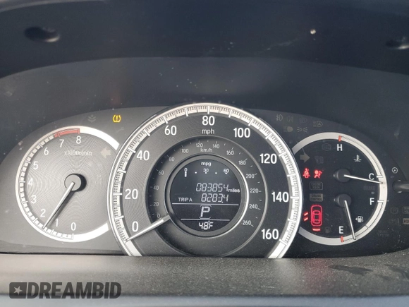 2016 Honda Accord Sedan LX with VIN 1HGCR2F34GA051782, listed as a Copart auction lot 49348985 with 83,854 mi miles and Salvage Title. Bid and sale history available at carsss.com. Image 9.